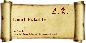 Lampl Katalin névjegykártya